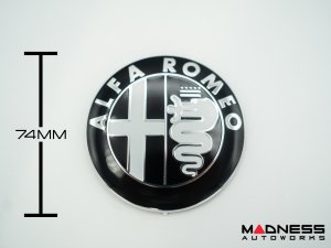 Alfa Romeo Emblem Covers - Front + Back Set - V1 - 74mm Alfa Romeo Emblem Covers - Front + Back Set - V1 - 74mm